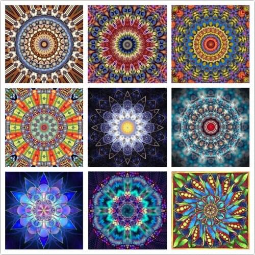 Kexinzu Full Square Drill 5D DIY Diamond Painting "Religion Mandala" Handmade 3D Embroidery Cross Stitch Mosaic Decor kit Gift