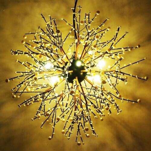 Nordic Artistic LED orb sphere chandelier Fireworks Acylic Dandelion Chandelier Interior designer Decorative Lustre Suspension