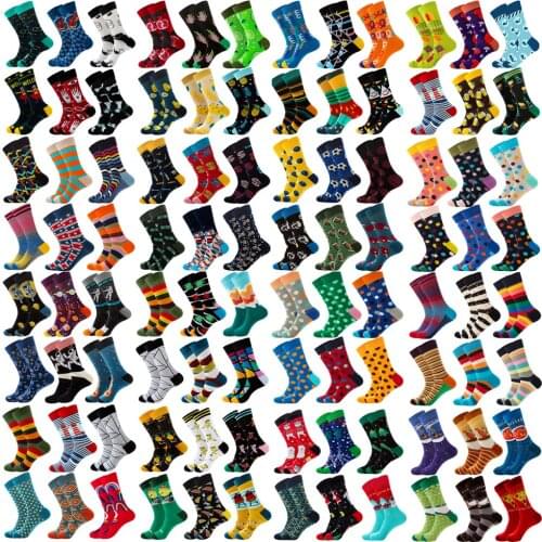 New Mens Cotton Cartoon Sports Socks Fire Egg Bacon Sushi Avocado Black Hot Dog Beer Cheese Green Leaf Skull Dolphin Rainbow