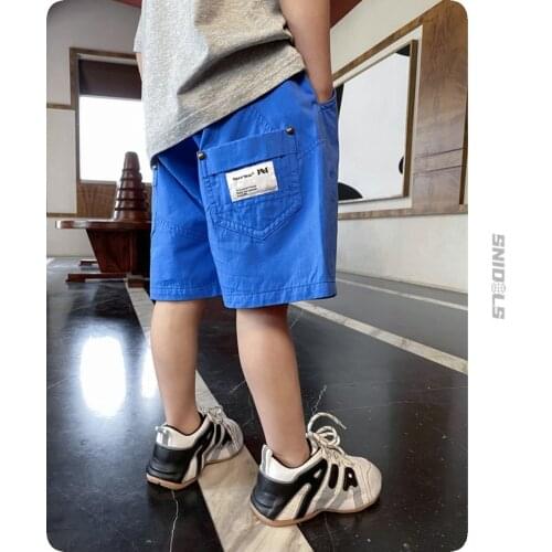 Summer New Kids Shorts 2-9 Y Baby Boys Casual Loose Cotton Shorts Elasticity Waist Solid Handsome Shorts for Boy Summer Pants