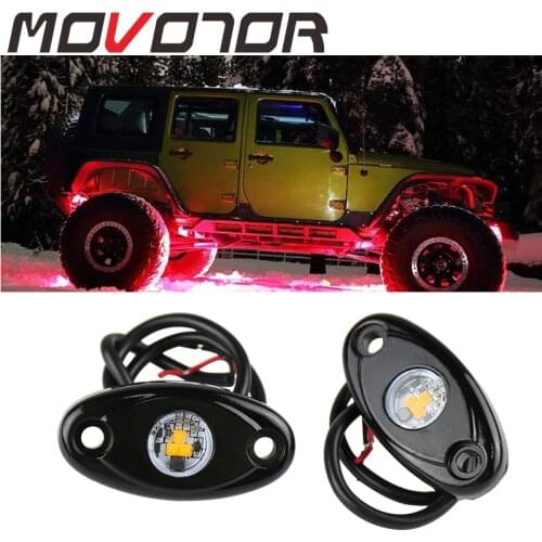 2Pcs/Lot Single Color Rock Lights Atv Suv Offroad Car Truck Boat Underbody Glow Trail Rig Lamp Underglow Led Neon Lights Water