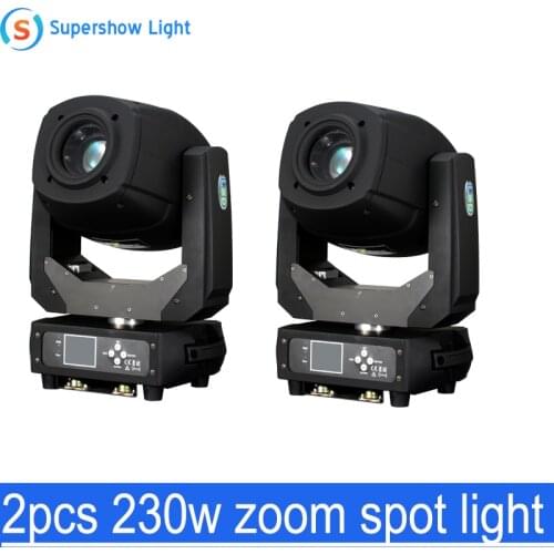 2pcs/lot jeux de lumieres dmx dj party LED 230W Spot Zoom Moving Head Lights
