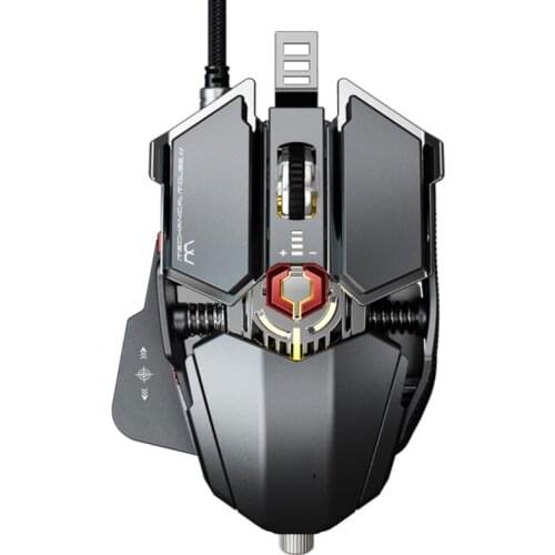 H7JF Wired Gaming Mice Luminous USB Mouse Retractable Tail Game Mouse Suitable for friends Playing Games