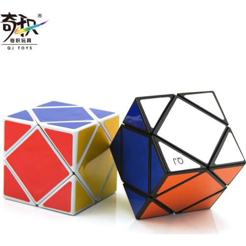 QiJi Skewbed Magic Cube QJ Skewed Diamond Cubo Magico Professional Neo Speed Cube Puzzle Antistress Toys For Children
