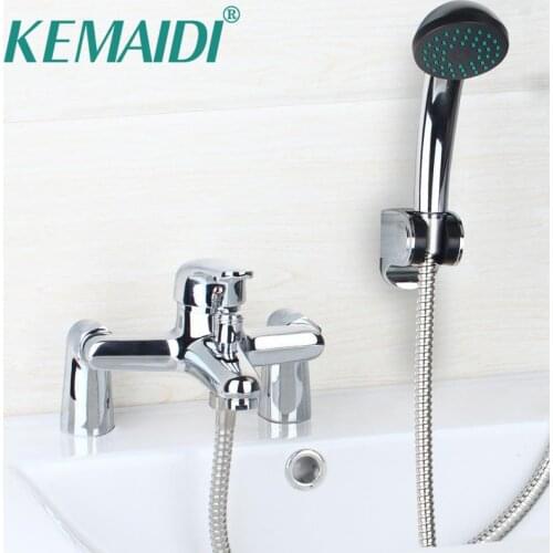KEMAIDI Modern Bath Mixer Bathtub Faucet Set torneira da banheira With Hand Shower Bathroom Shower Deck Mounted