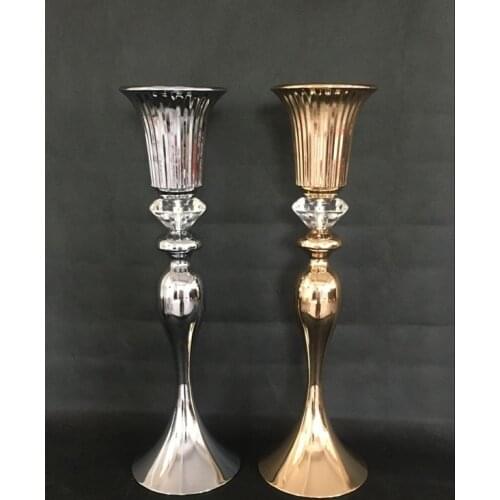 Wedding Decoration Table Centerpiece Vases 55cm Tall Gold Wedding Flower Vase Flower Stand Wedding Party Ceremony Supplies
