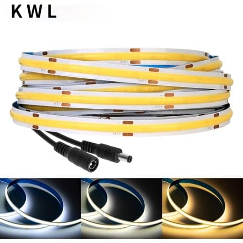 KeWL LED Strip Light 360 480 LEDs High Density Flexible FOB COB Led Lights RA90 Warm Nature Cool White Linear Dimmable DC12V 24V