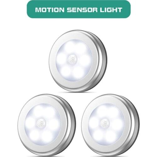 LED Night Light Magnetic Wireless Detector Light Wall Lamp Infrared PIR Motion Sensor Light Auto On/Off Cabinet Stairs Light