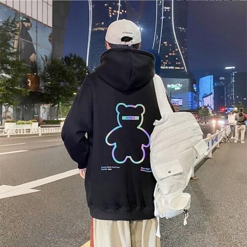 Mens Hoodie Sweatshirt Hip Hop Couple Streetwear Print Hooded Pullover Harajuku Fall/Winter Plus Fleece Thick Fashion Hoodie