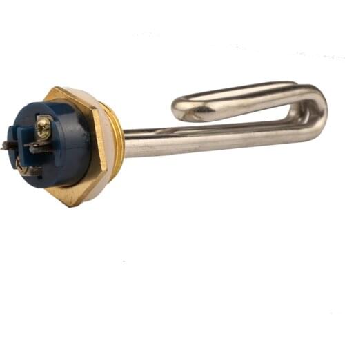 1500W 1.0" Brass Thread Foldback Screw In Water Heater Tube Stainless Steel Sauna Tubular Heating Element