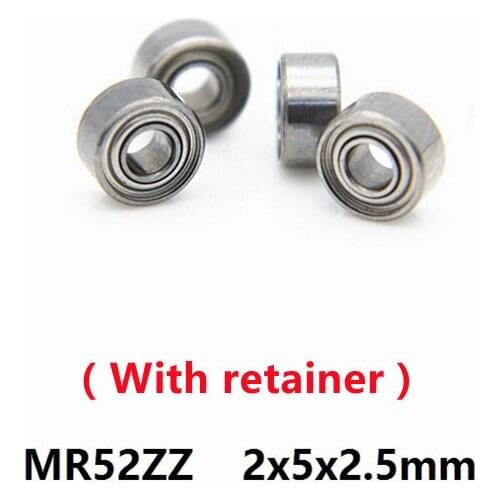 50pcs/100pcs/500pcs MR52ZZ MR52 ZZ L-520ZZ 2x5x2.5mm Miniature deep groove ball bearing double shielded 2*5*2.5mm MR52Z