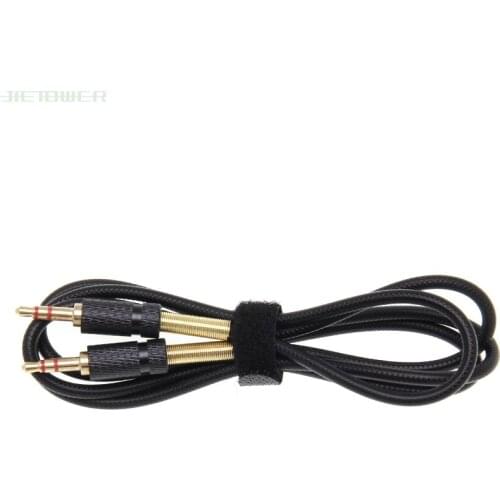 1m 3.5mm AUX Male to Male Audio Cable Cord Gold-plated spring protect protective for Phone Car Speaker 300pcs/lot