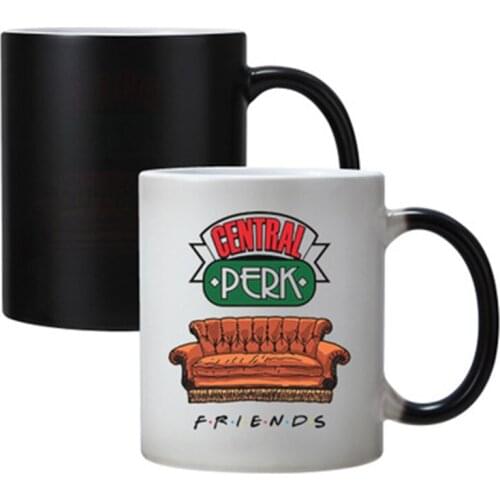 1Pcs 350mL Friends TV Show Series Central Perk Coffee Mug Color Change Mug Creative Tea Cappuccino Ceramic Cup Gifts For Friends