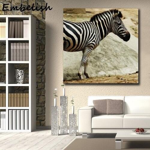 1 Pieces Modern Home Decor Pictures For Living Room Zebra Wild Animals Posters HD Spray On Canvas Oil Paintings Bedroom Artworks