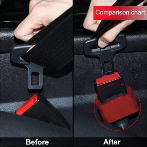 2pcs Car Safety Belt Buckle Retainers Seat Belt Anchor Car Accessories for Children Automobile Safety Belt Protective Cover