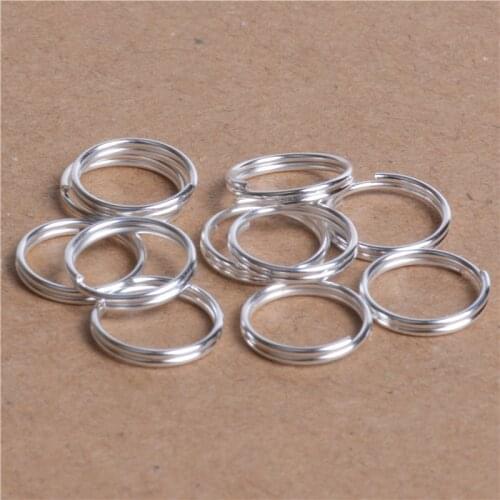 200pcs 4 5 6 8 10mm Gold Silver Rhodium Bronze Nickel Double Loop Split Open Jump Key Rings Connector Accessories