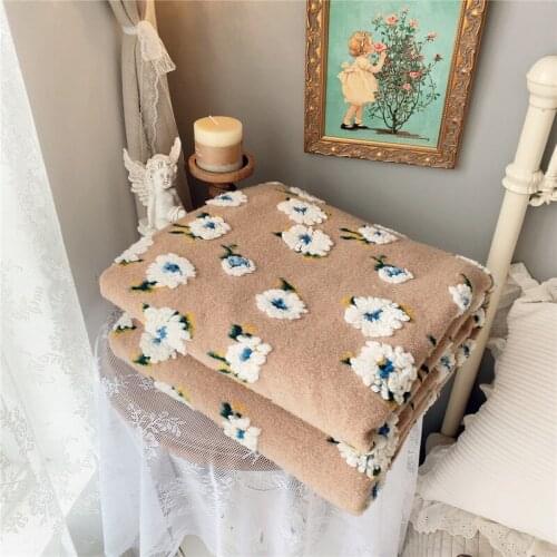 2021 Retro Fleece Blanket Thickened Beanie Fleece Blanket Single Cover Leg Office Nap Soft and Comfortable Cover Blanket