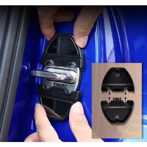 4Pcs Car Door Lock Buckle Door Lock Cover, for Audi A3 A5 Q3 Q5L A4L A6L Q2L Car Door Lock Protection Cover Car Accessories