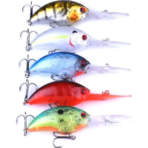 Hot 5pcs Crankbait Fishing Lures Kit Wobbler Isca Artificial Crap Hard Bait 9cm 13g Sea Fishing Lure Pesca Fishing Tackle