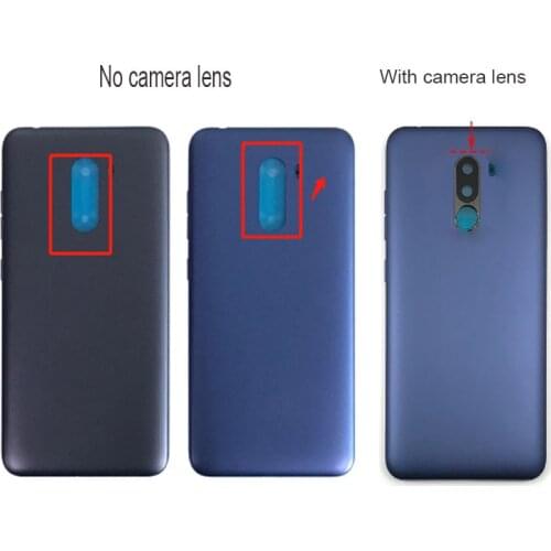 6.18 Inches For Xiaomi Pocophone F1 Poco F1 Battery Cover Back Housing Glass Rear Door Case Panel With Camera Lens 2018