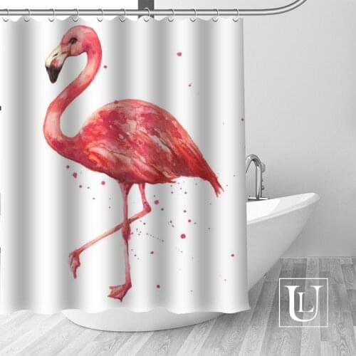 American Flamingo Shower Curtains Custom Design Creative Shower Curtain Bathroom Waterproof Polyester Fabric