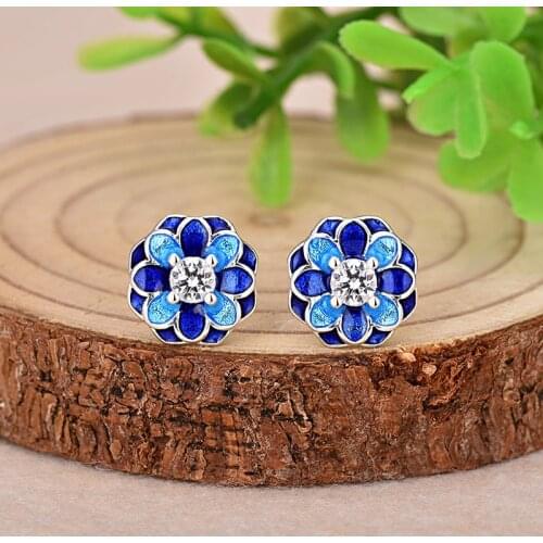 Женские серебрянные серьги BUYEE China At AliExpress