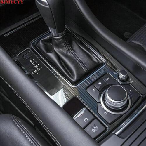 BJMYCYY Stainless steel decorative patch for automobile gear panel for Mazda 6 Atenza 2019 2020 Accessories Car Styling