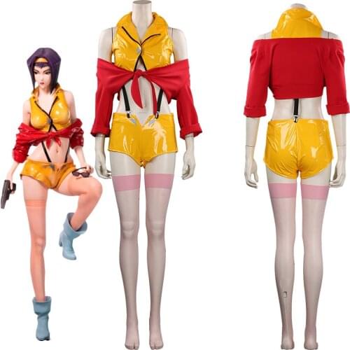 Anime Cowboy Bebop Faye Valentine Cosplay Costume Outfits Halloween Carnival Suit