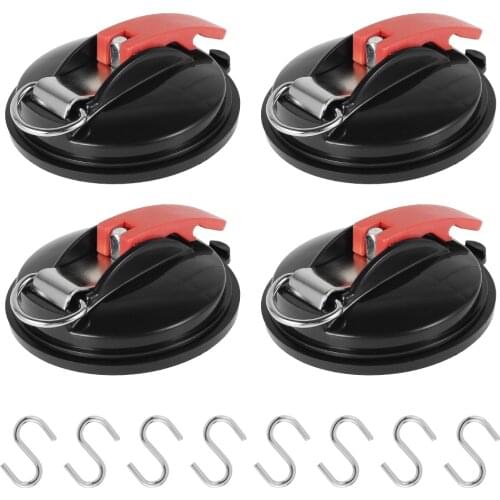 Suction Cup Anchor Heavy Duty Tie Down Car Mount Luggage Tarps Tents with Securing Hook Universal for Car Truck Drop Shipping