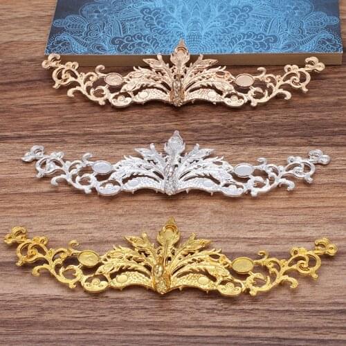 2PCS 51*165mm Phoenix Sheet Metal Connectors Gold/Silver Color Alloy Phoenix Connectors Charm DIY Accessories For Jewelry Making