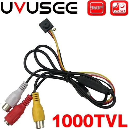 Uvusee CCTV 1/3 Sony CCD 1000TVL 3.6mm audio Microphone HD Mini Security Surveillance Camera