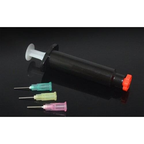 MNFT 2 Sets 5CC / ML Black for UV Epoxy Cure Syringe 3 Needle Nozzles Kit point glue for Fly Tying Flies Clear Glue Coating Tool
