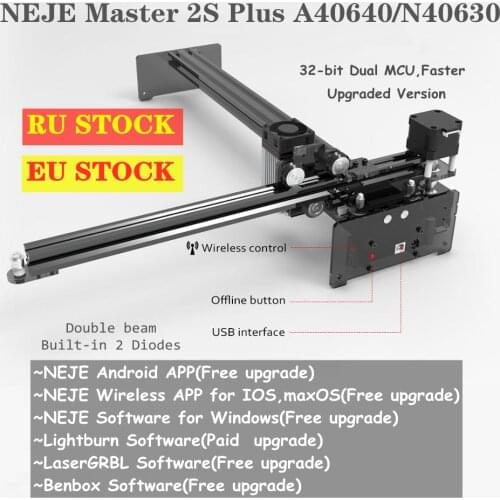 NEJE Master 2s Plus 40W CNC Laser Cutting Engraver Cutter Machine CNC Router Lightburn,Bluetooth,Wood Acrylic MDF metal Craving