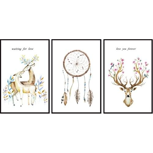 Factory wholesale (No Framed) Modern Modern elk series Canvas Print On Canvas Printing Wall Pictures 12YM-A-622