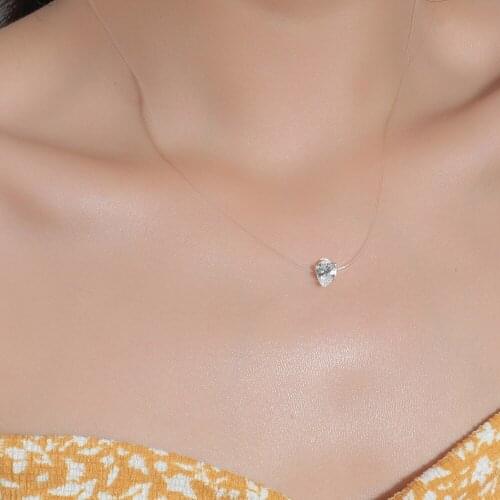 Handmade Necklaces Specially for Women Gold Color Drop Shape Inlaid Zircon Necklace Accessories Necklaces Gifts for Friends