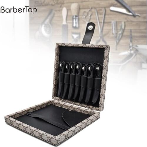 Hairdressing barber cutting tool kit portable concealed buckle storage box wholesale pu waterproof hair salon scissors bag