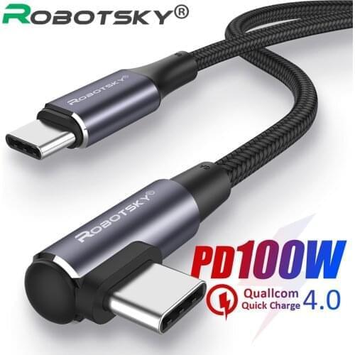PD 60W/100W USB C to USB Type C Cable For Xiaomi Redmi Note 8 Pro Quick Charge 4.0 Fast Charging For MacBook Pro Data Cable Cord