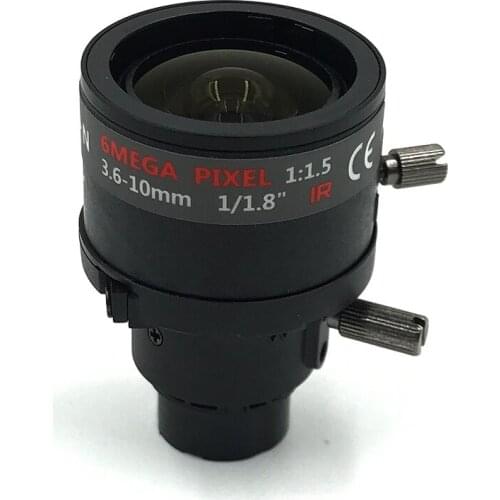 Manual Zoom VF 3.6-10 mm Varifocal HD 6MP CCTV Lens Manual IRIS 1/1.8" M14 Mount 109-42 For IP Security Camera NEW SL-D3610M6MP