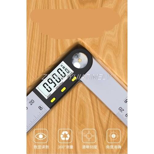 Digital display angle ruler, square protractor, woodworking high precision ruler, A grade stainless steel measuring instrument