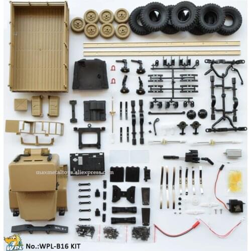 WPL B16 1:16 KIT DIY RC Truck Assemble Crawler Car 2.4G Mini Off-Road Remote Control Car Mini RC Monster Truck 6WD