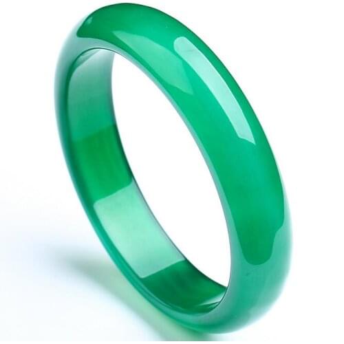 Fine Jewelry Elegant Fashion Natural Green Agate Bracelet Bangle Hand Catenary Free Shipping