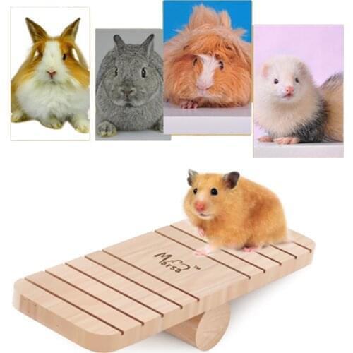 Pet Teeth Grinding Toys Small Pet Animal Pine Seesaw For Hamster Chinchillas Guinea Pigs Pet Chew Toy Small Animal Playground