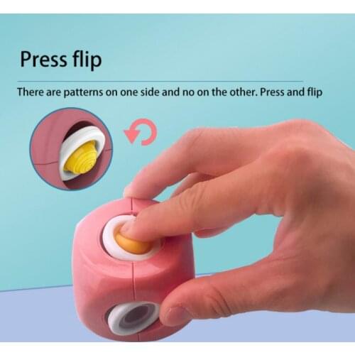 3 In 1 Creative Antistress Cube Rotating Push Bubble Decompression Stress Reliever Autism Special Need Educational Learning Toys
