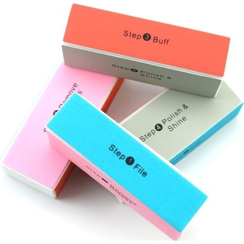 4PCS/Lots Nail Polishing Buffer Blocks Shine File Pedicure Manicure Four Sides Nail Art Sanding File Nail Art Accessory