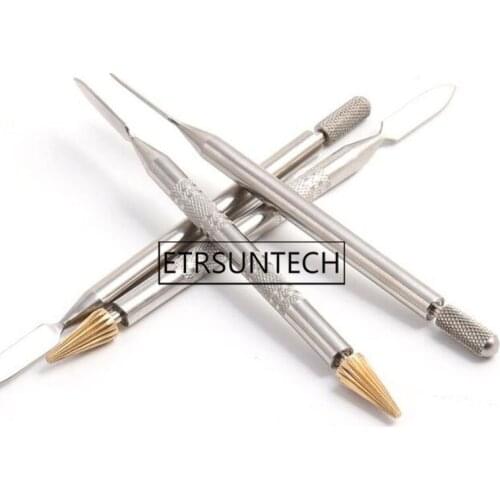 50pcs DIY Dual Head Brass Head Leather Edge Oil Gluing Dye Pen Applicator Speedy Paint Roller Tool for Leather Craft Tools