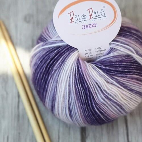 6pcs Free Shipping 50g/ball 70% Cotton Yarn 30% Acrylic Soft Colorful Section Dyed Yarn Handmke Babys Outfit Shoes Scarf Gloves