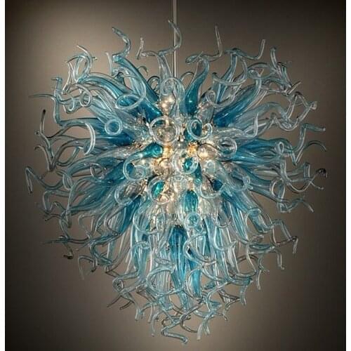 American Chandelier Lighting LED Hanging Pendant Lights Hand Blow Glass Lamp for Living Room Art Decoration