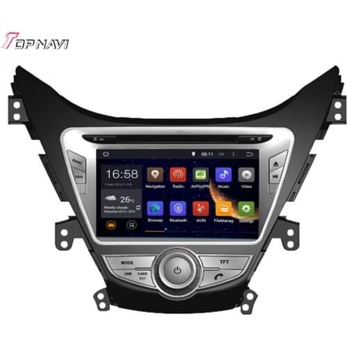 Topnavi 8'' Octa Core 4GB RAM Android 6.0 Car Radio Stereo GPS for HYUNDAI ELANTRA/MD 2011- Audio DVD Player