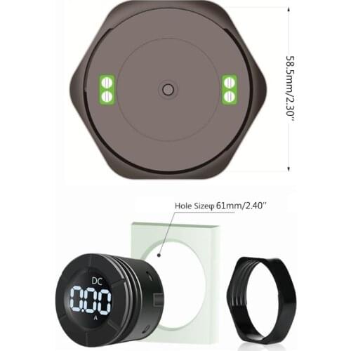 DC Round LCD Digital Ammeter Amp Panel Meter Current Gauge Meter 0-10A-100A N58A