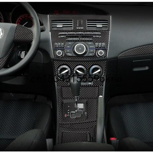 For Mazda 3 Refitted Interior Carbon Fiber Center Control Steering Wheel Shift Door Air Outlet Accessories